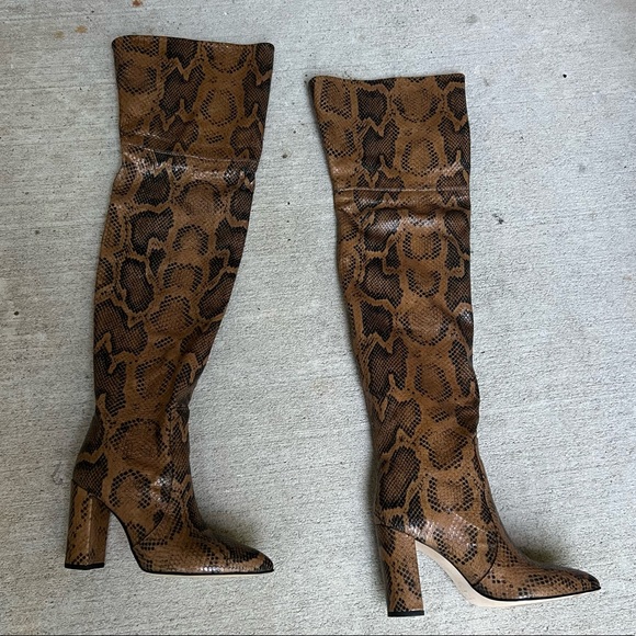 THIGH HIGH PYTHON PARIS TEXAS BOOTS. LIKE NEW. 37 - Picture 2 of 4